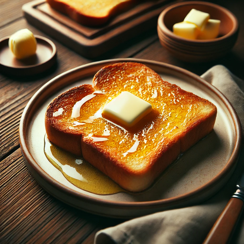 ホワイトハニーを塗ったトースト